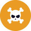 skull and cross bones - malware