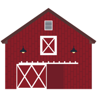 Illustration of red barn